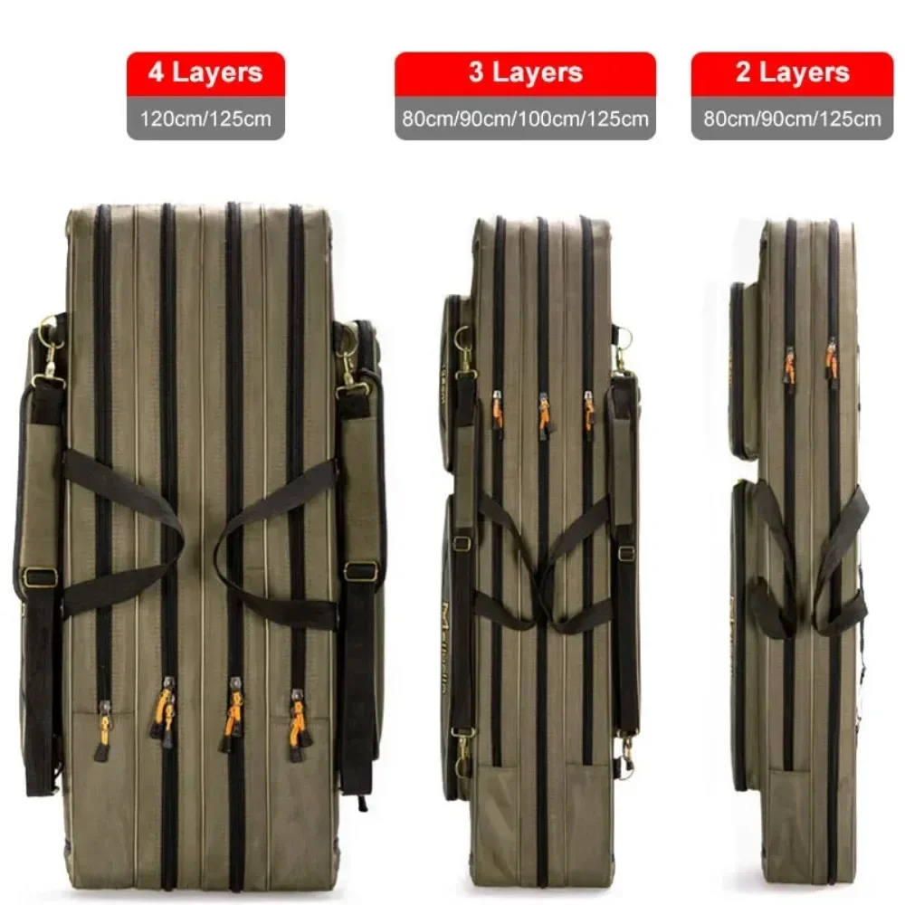 Reel Bag - 1A*2/3층, 80/90/100/120cm 크기의 다용도 낚시 가방,