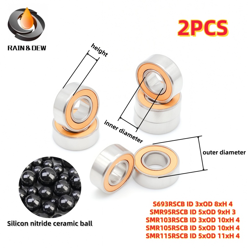 Fly Reel - 2PCS 미니어처 볼 베어링 3x8x4 3x10x4